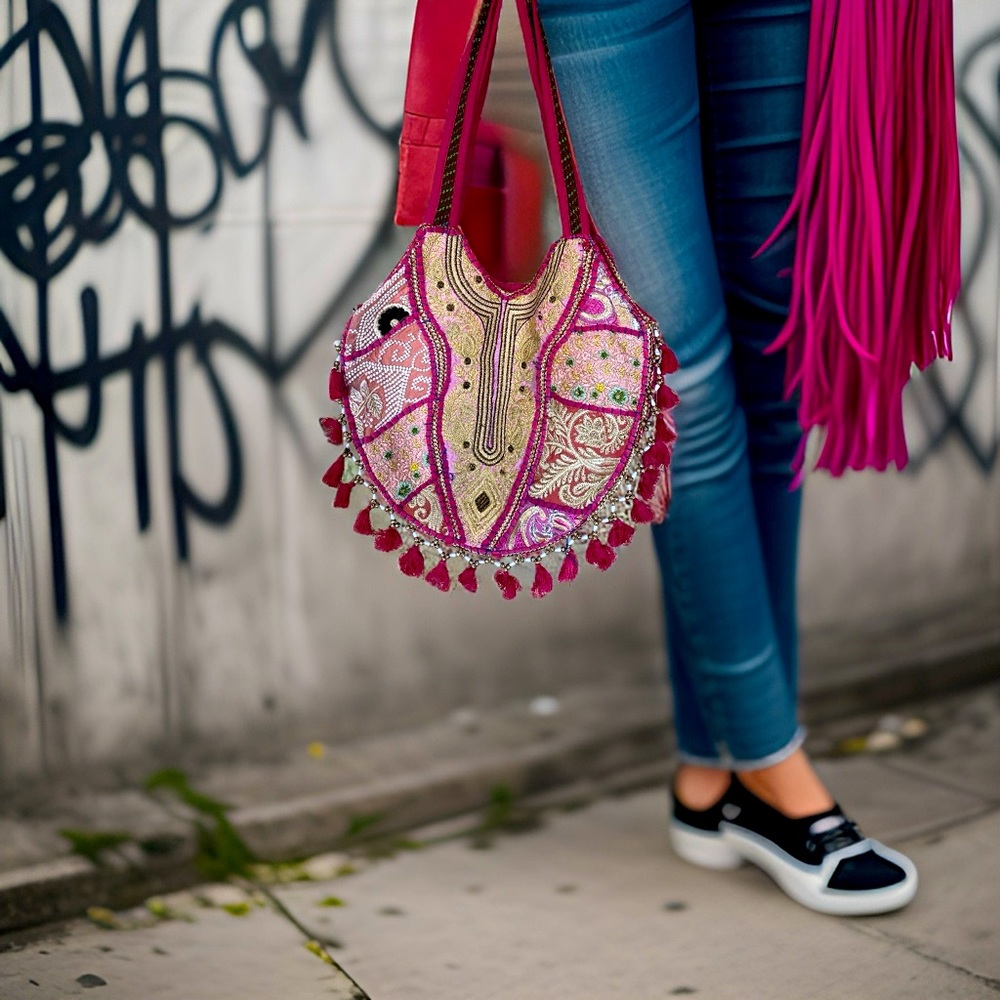 Boho style tote bag